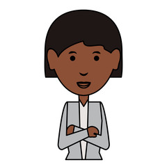 cartoon businesswoman icon