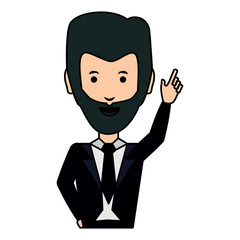cartoon businessman icon