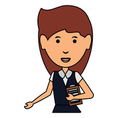 cartoon businesswoman icon
