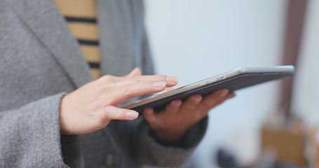 Young Woman using digital tablet computer