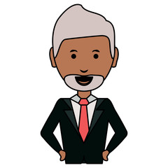 cartoon businessman icon