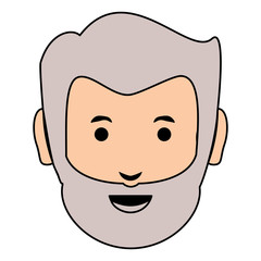 cartoon man face icon