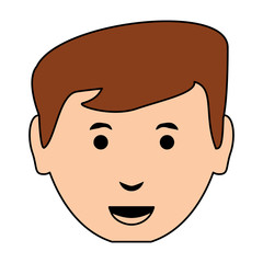 cartoon man face icon