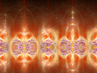A abstract fractal background created using the recursive fractal flame algorithm.
