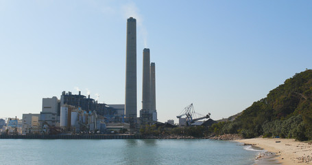 Fototapeta na wymiar Power station in Hong Kong