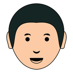 Fototapeta premium cartoon man face icon