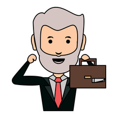 Cartoon businessman icon