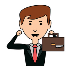 Cartoon businessman icon