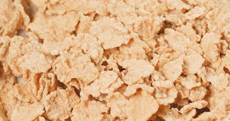 Cornflake cereal in pile