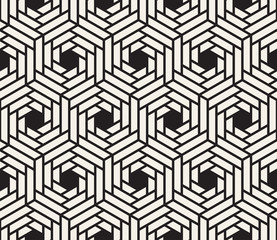 Vector seamless pattern. Modern stylish abstract texture. Repeating geometric shapes from striped elements