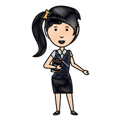 cartoon businesswoman icon