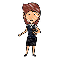 cartoon businesswoman icon