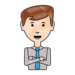 cartoon businessman icon