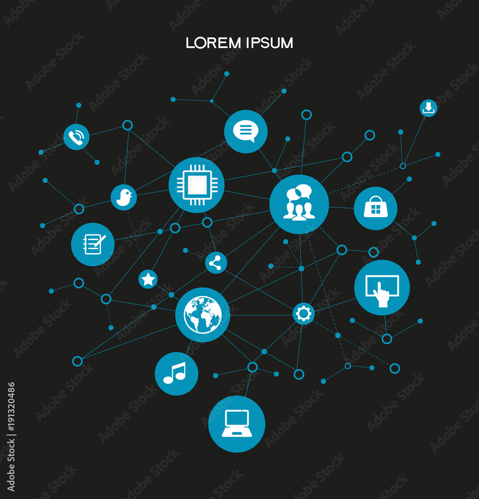Poster social network communication in the global computer networks