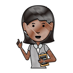 cartoon businesswoman icon