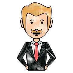 cartoon businessman icon