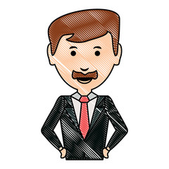 cartoon businessman icon