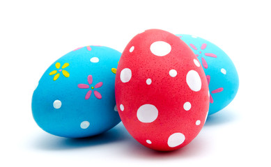 Perfect colorful handmade easter eggs isolated