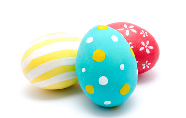 Perfect colorful handmade easter eggs isolated