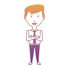 cartoon businessman icon