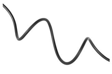 black wire isolate on white background © lovelyday12