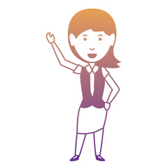 cartoon businesswoman icon
