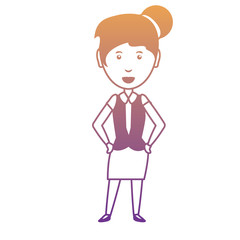 cartoon businesswoman icon