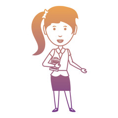 cartoon businesswoman icon
