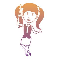 cartoon businesswoman icon