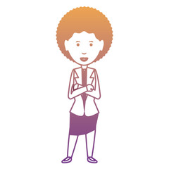 cartoon businesswoman icon