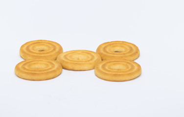 biscuits in white background