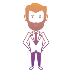cartoon businessman icon