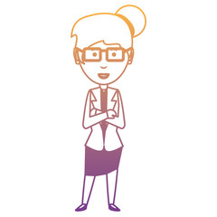 cartoon businesswoman icon