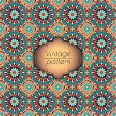 Abstract geometric retro seamless pattern. Vector background.