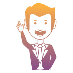 cartoon businessman icon
