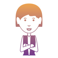 cartoon businesswoman icon