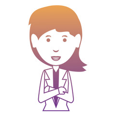 cartoon businesswoman icon