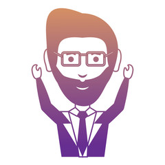 Cartoon businessman icon