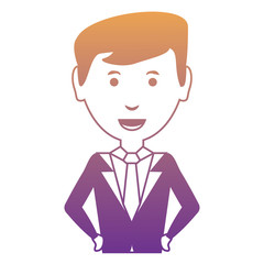 cartoon businessman icon