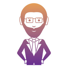 Cartoon businessman icon