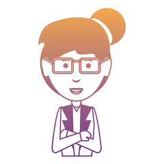 cartoon businesswoman icon