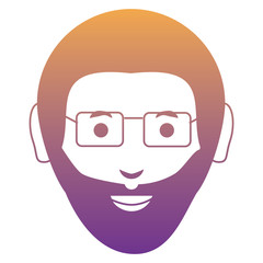 cartoon man face icon