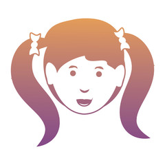 cartoon woman face icon