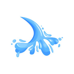 Blue water wave, marine, oceanic and nautical theme vector Illustration