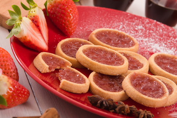 Strawberry tartlets. 