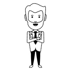 cartoon businessman icon
