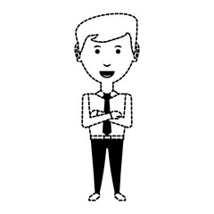 cartoon businessman icon