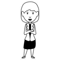 cartoon businesswoman icon