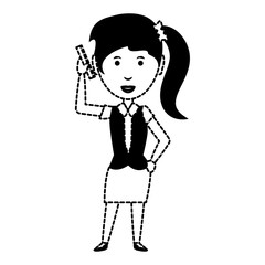 cartoon businesswoman icon