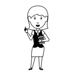 cartoon businesswoman icon